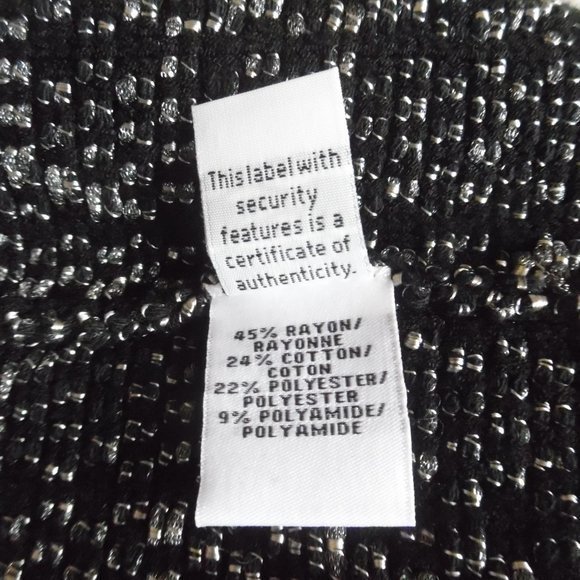 Diane von Furstenberg Sheila Metallic-Tweed Black Fringe Knit Sweater Jacket - Picture 11 of 14